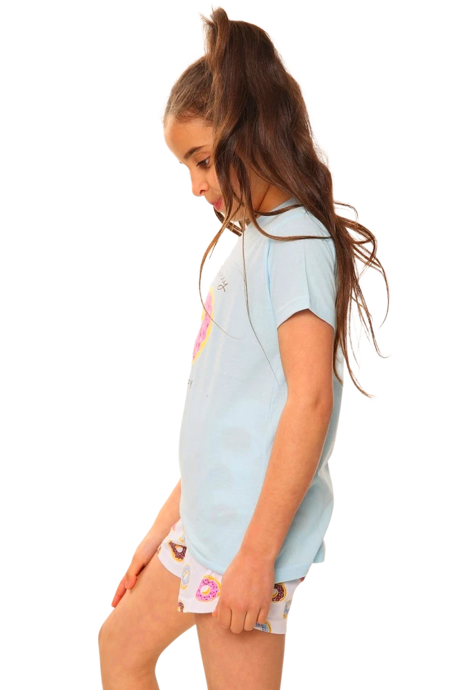 Honesty Girls 'Donut Worry Be Happy' Short Sleeve Top & Short Bottom Pyjamas