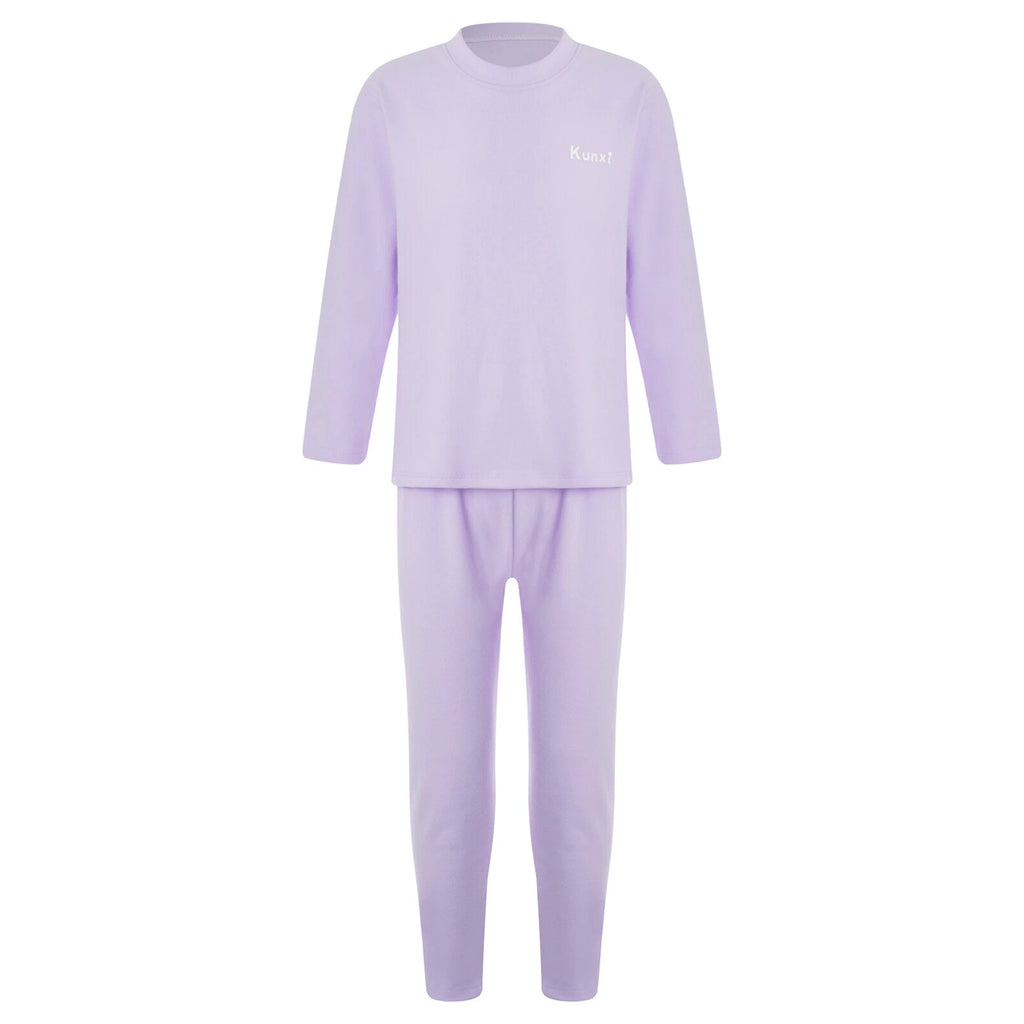 Kids Boys Girls Tees Elastic Top Pajamas Sleepwear Letter Print Set Thermal