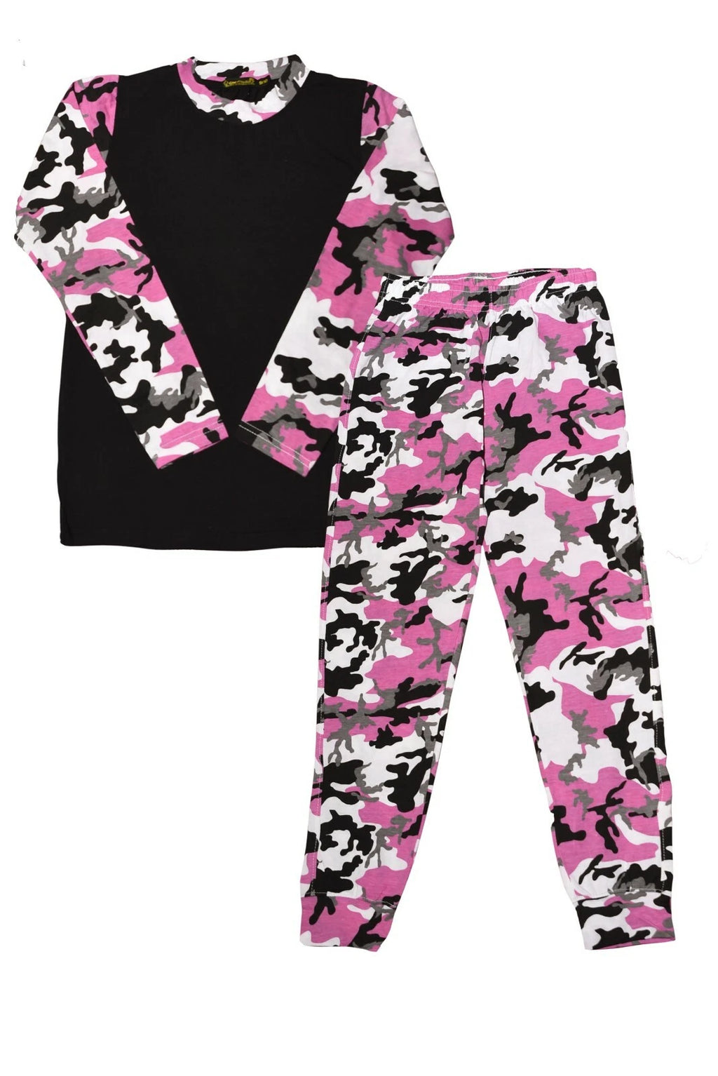 Kids Girls Boys PJs Plain Colour NIGHTWEAR Night Pyjamas Set Sleeping Suit 5-13