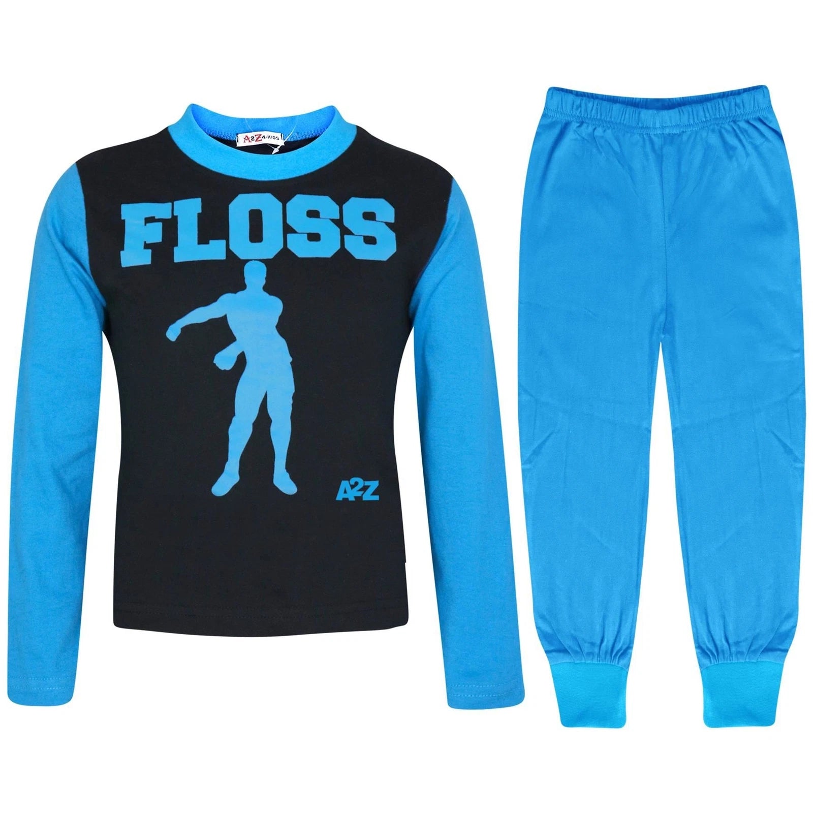 Boys Girls Pyjamas Blue Trendy Floss A2Z Print Christmas Loungewear Outfits