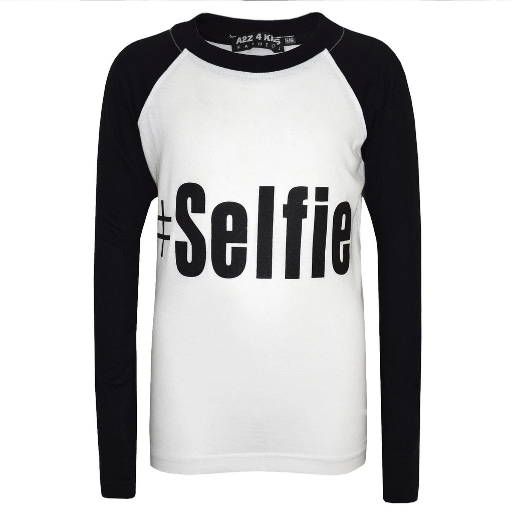 Kids Boys Girls PJ's " #SELFIE " Printed Stylish Pyjamas New Age 5-13 Years