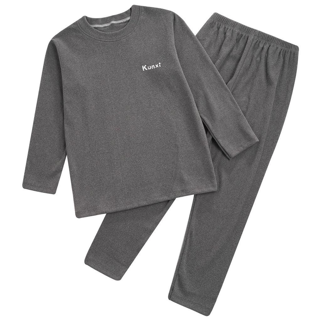 Kids Boys Girls Tees Elastic Top Pajamas Sleepwear Letter Print Set Thermal