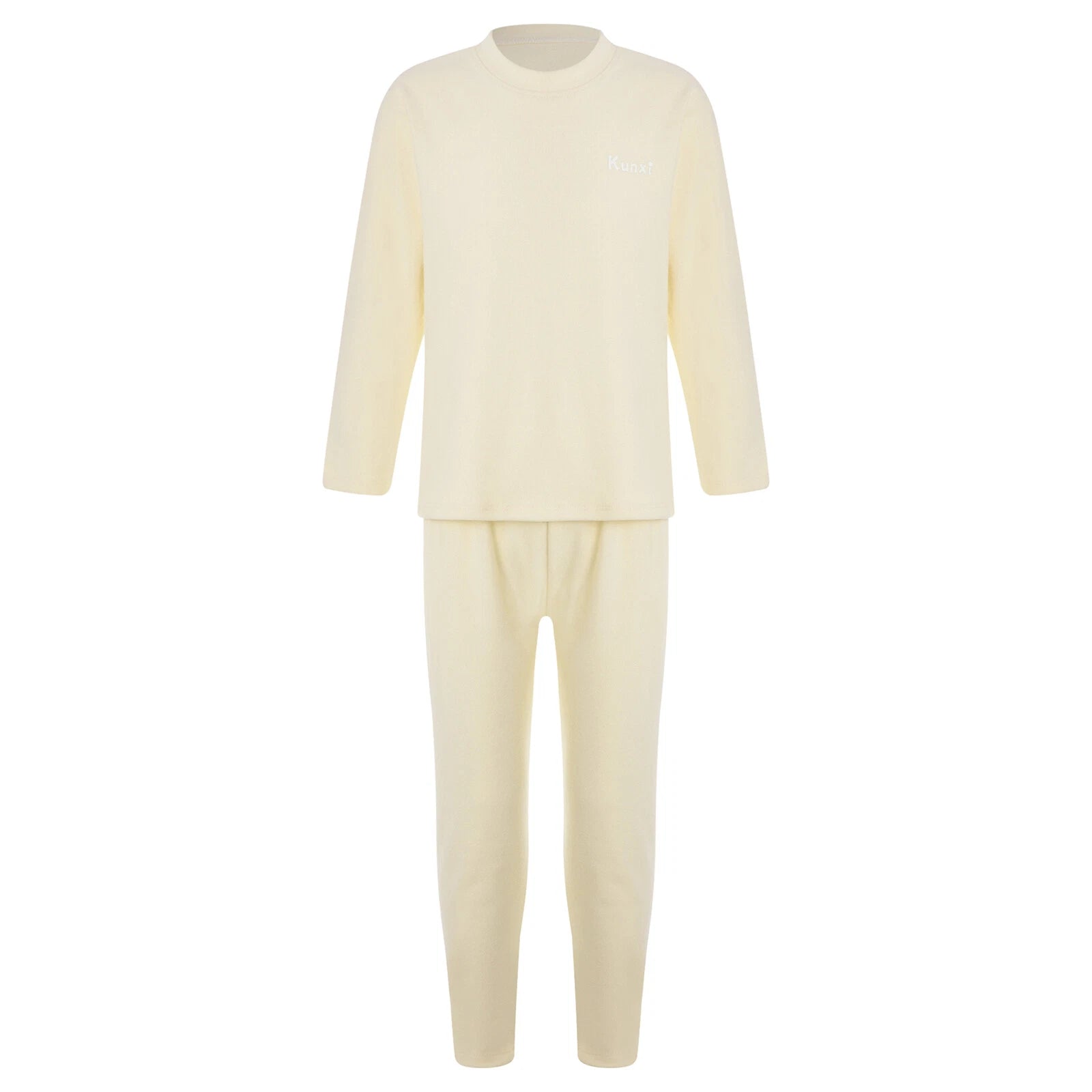 Kids Boys Girls Tees Elastic Top Pajamas Sleepwear Letter Print Set Thermal