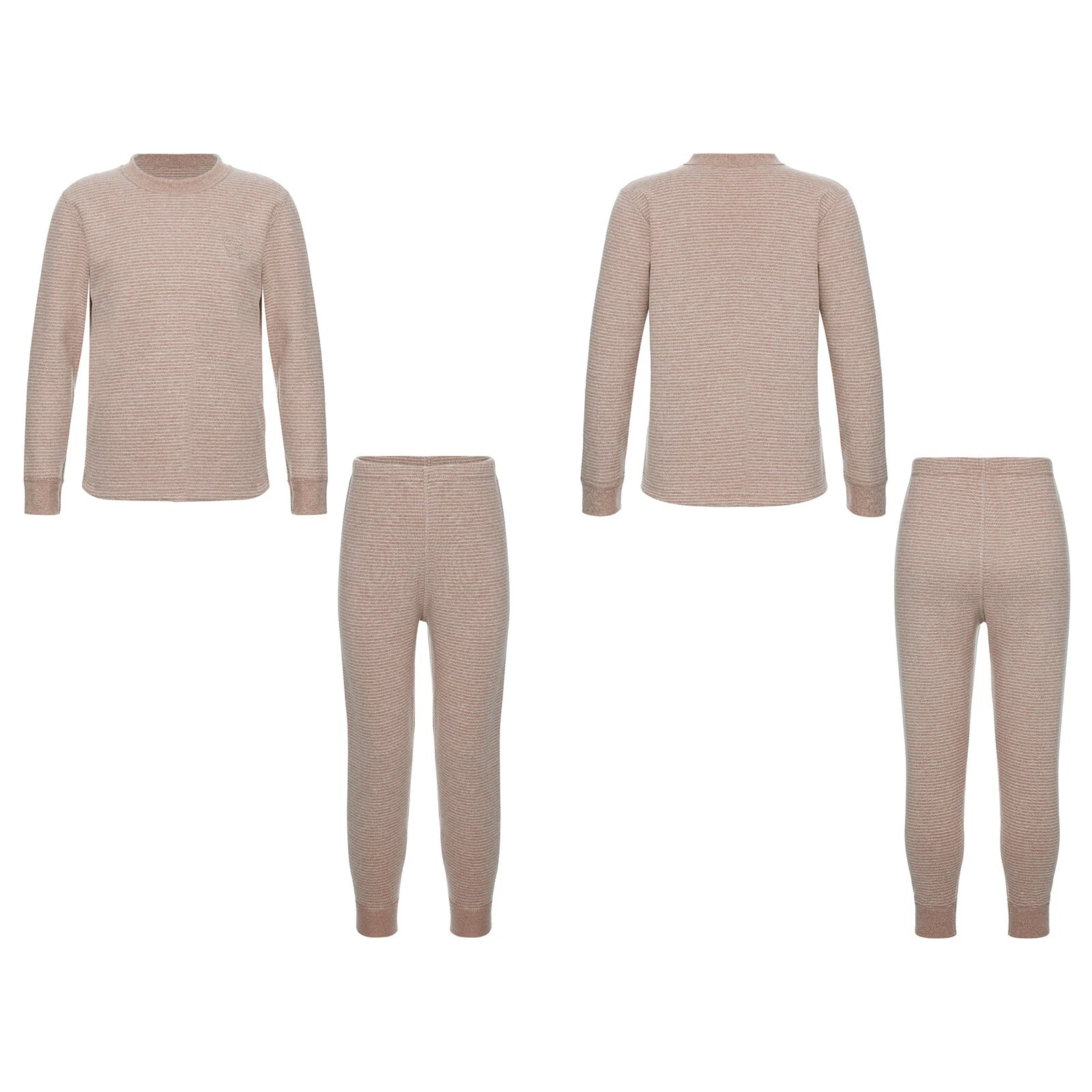 Kids Boys Girls Underwear T-shirt Pajama Set With Pants Nightwear Winter Tops