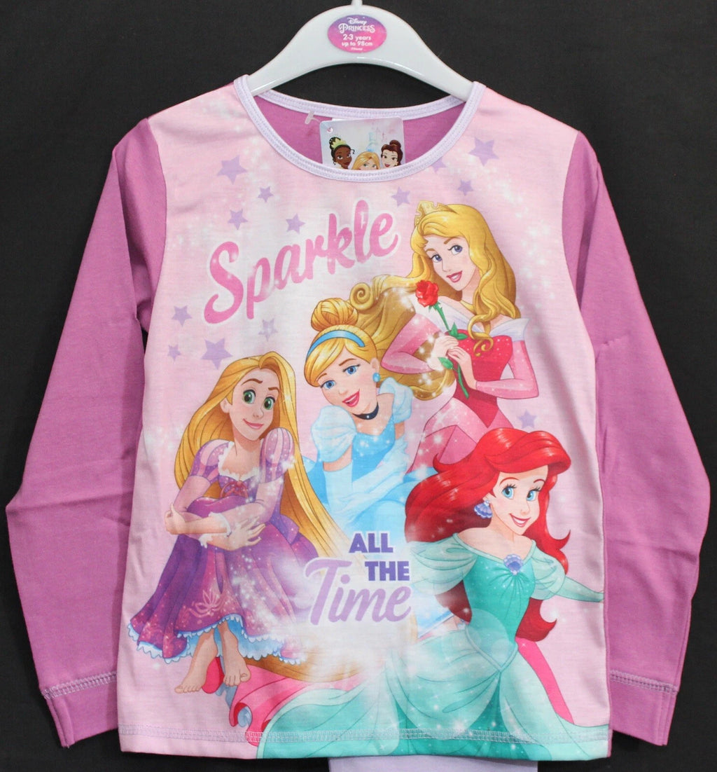 Girl's DISNEY PRINCESS Pyjamas / PJs in a Choice of 3 Styles - 18 months-5 years