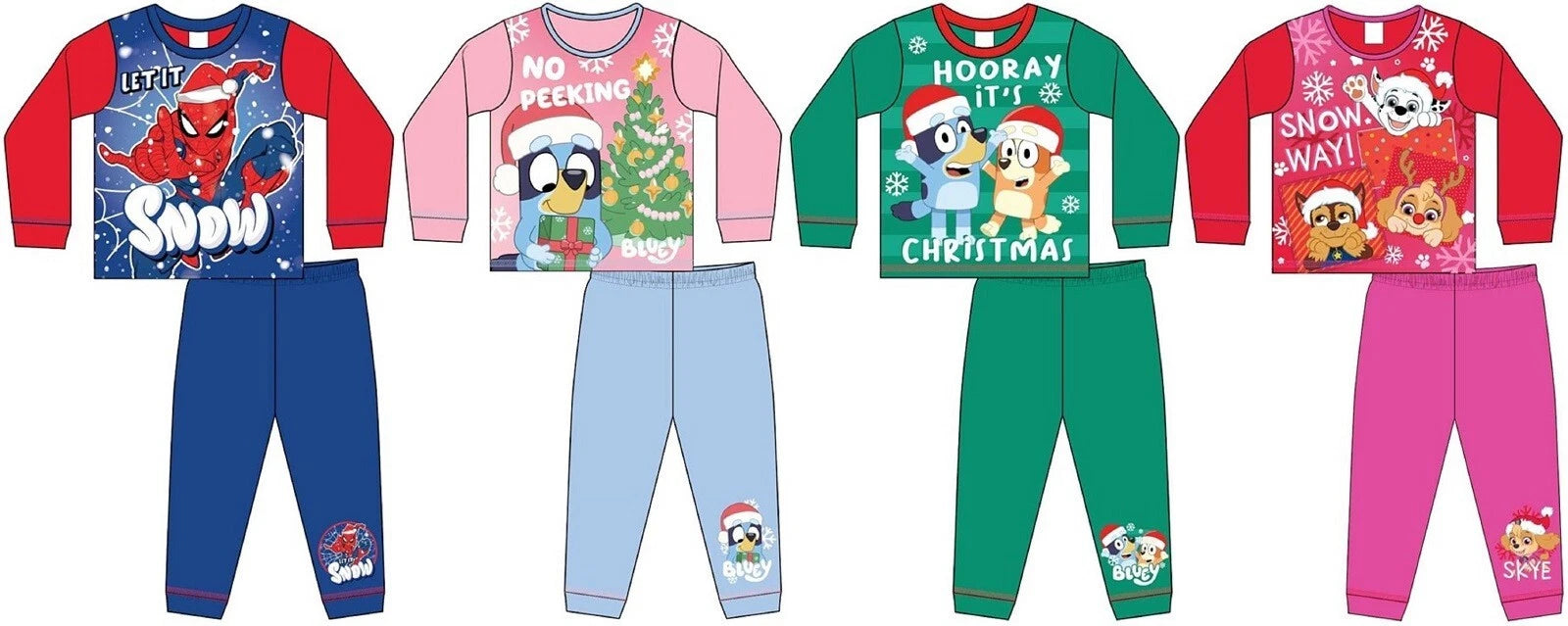 Kids/ Boys/ Girls CHRISTMAS Pyjamas / Xmas CHARACTER PJs Sizes 18 Months-5 Years
