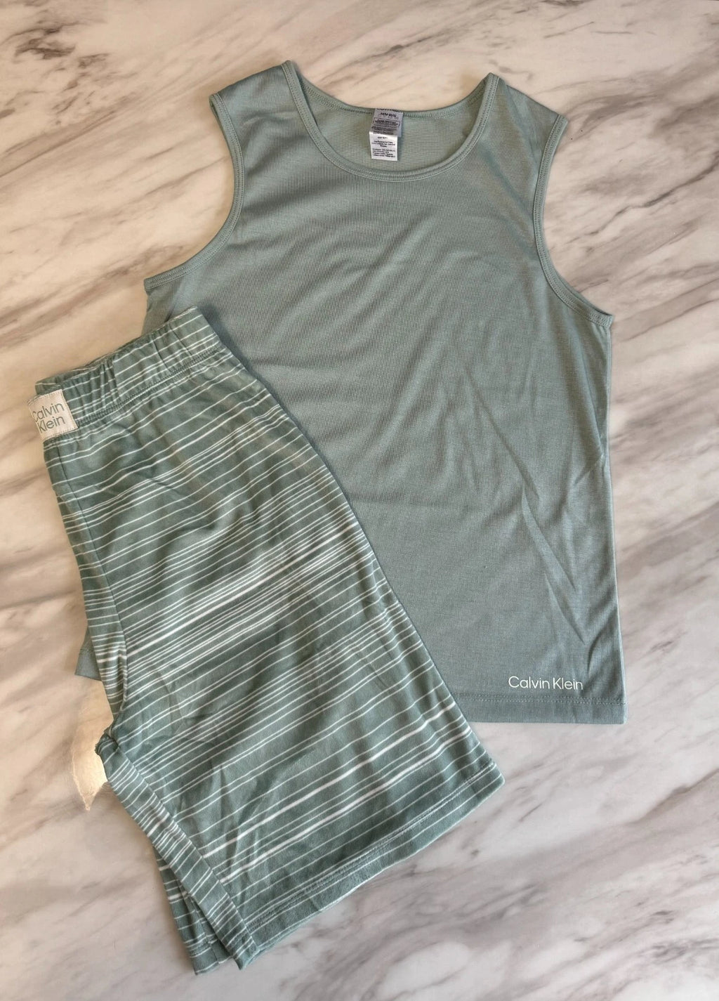 Ck Calvin Klein-Boys Short Sleeve Button-down Shirt and Shorts Pajama Set 3 NEW