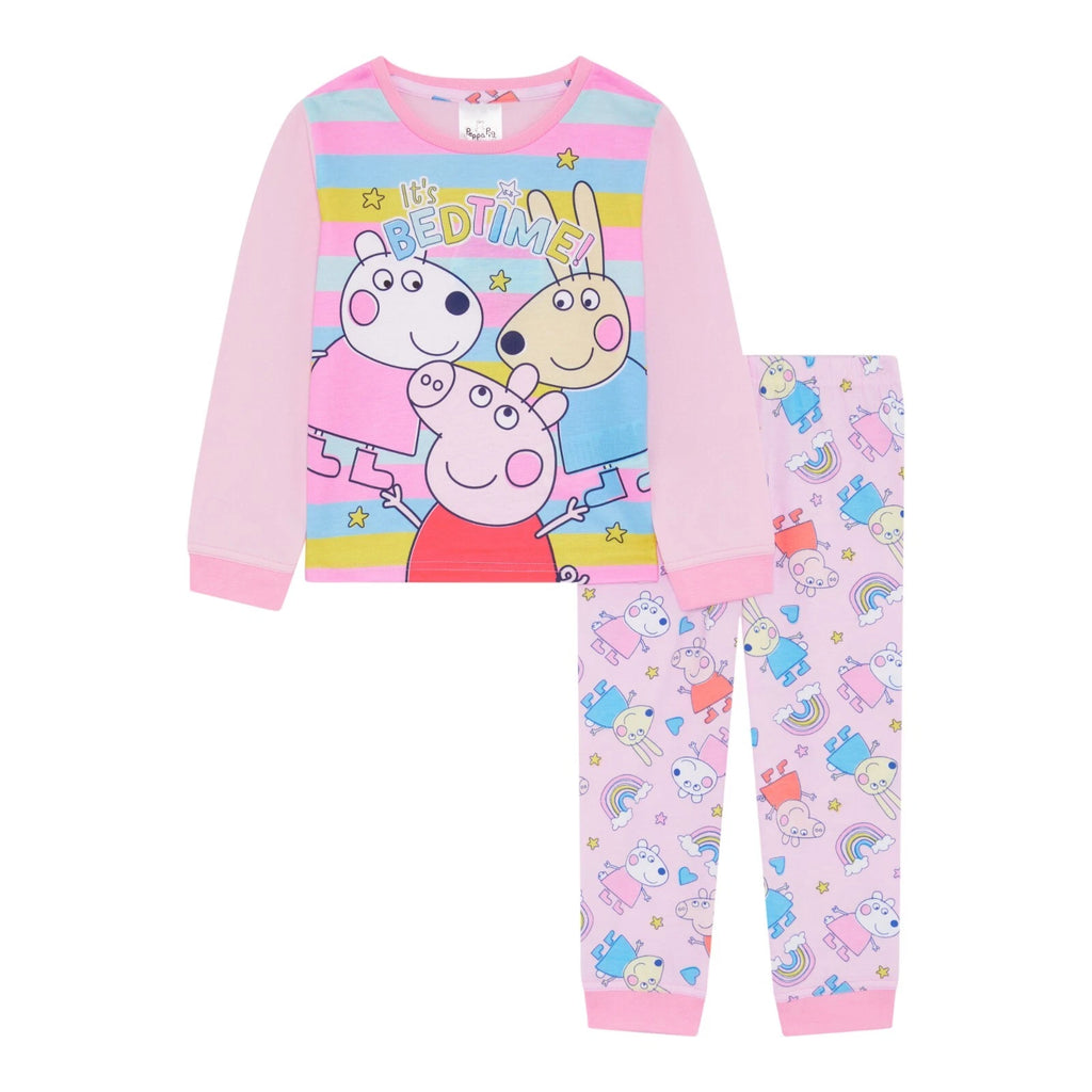 Girls Peppa Pig Toddler / Younger Pyjama Set Pink Size 18m- 5 Years Long Sleeved