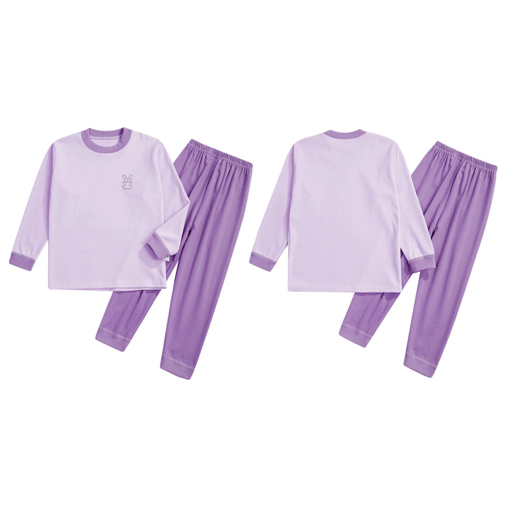 Kids Loungewear Crewneck Sleepwear Tops Pajama Set Casual Underwear T-shirt