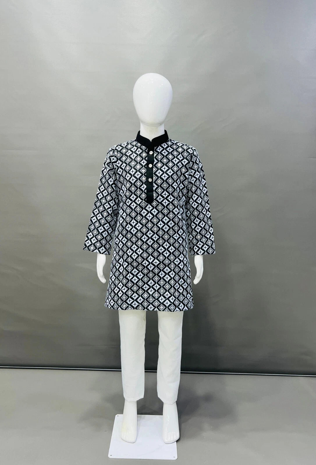 Kids Kurta Pajama Set Wedding Party Sequins Kurta Pyjama Traditional Silk Kurtas