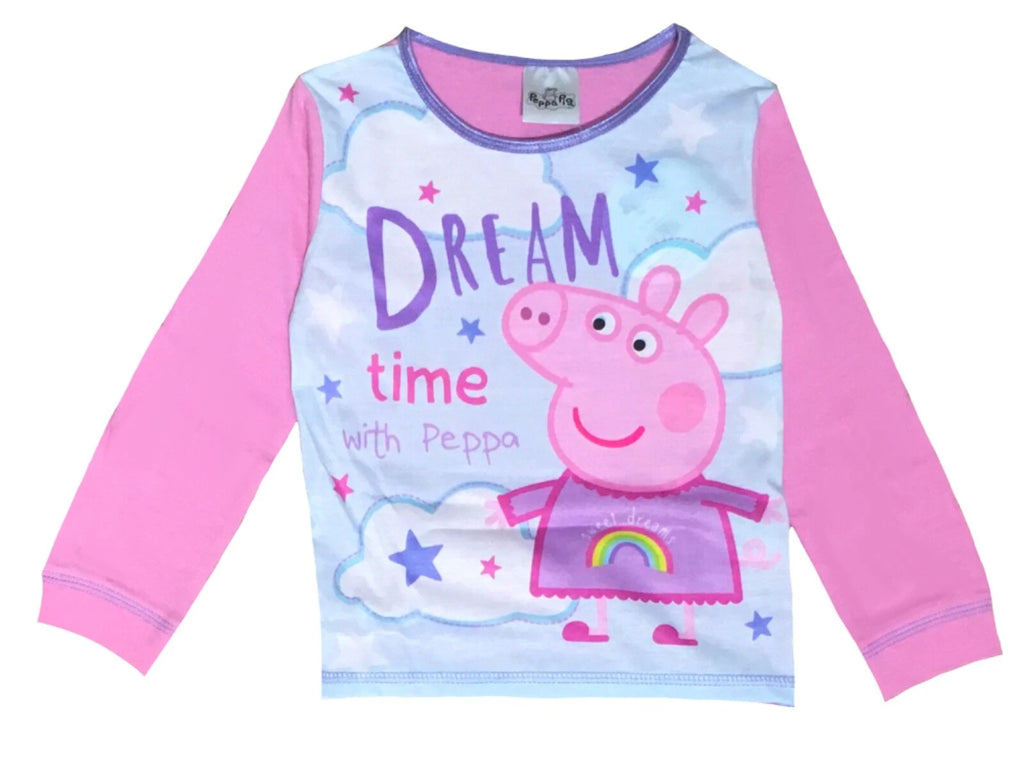 Girls Peppa Pig Toddler / Younger Pyjama Set Pink Size 18m- 5 Years Long Sleeved