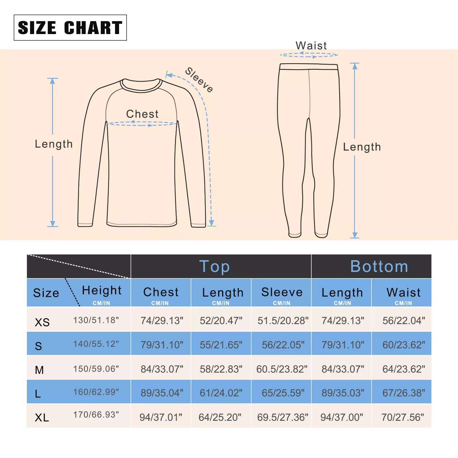 Kids Thermal Underwear Set Soft Fleece Lined Long Johns Warm Baselayer For Ski