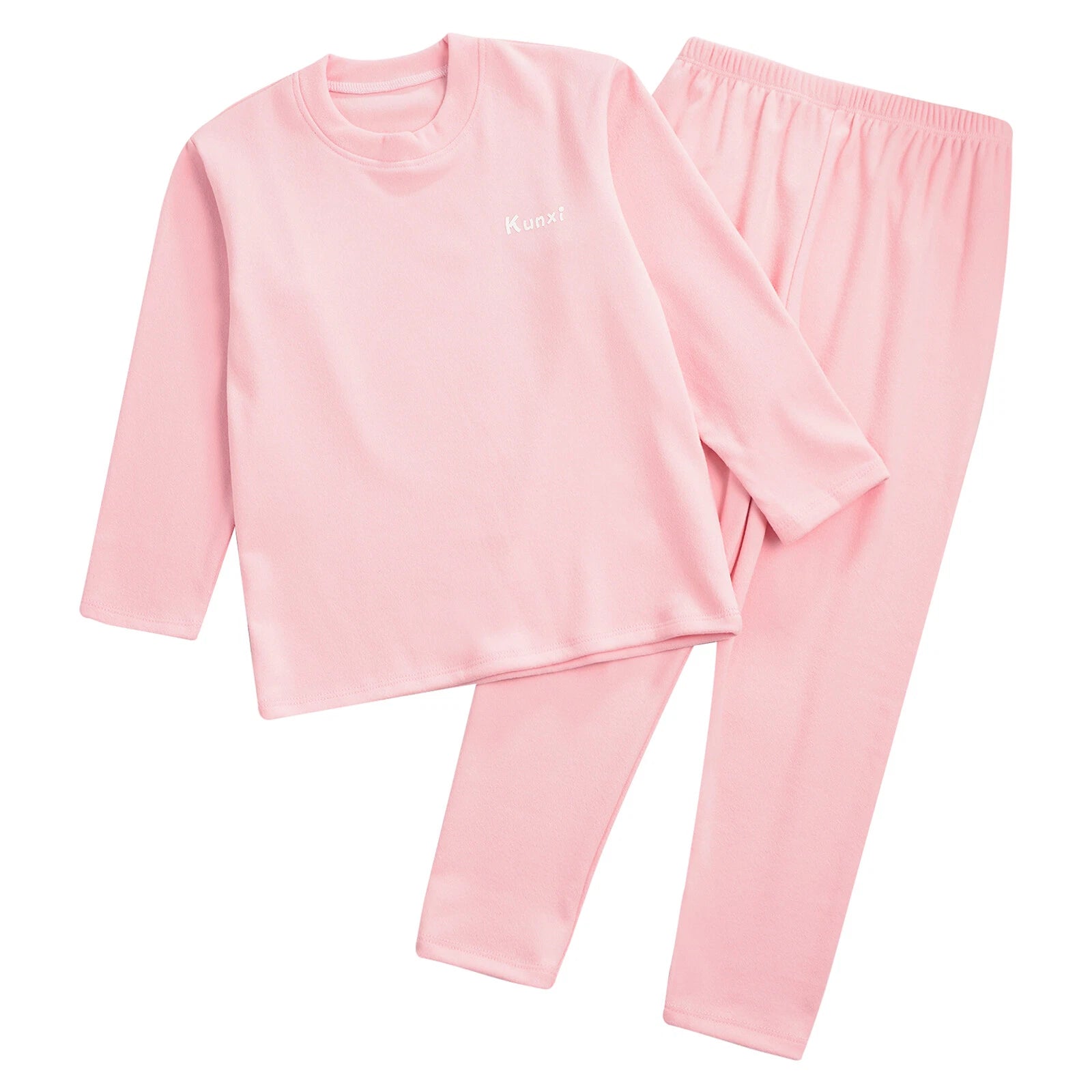 Kids Boys Girls Tees Elastic Top Pajamas Sleepwear Letter Print Set Thermal