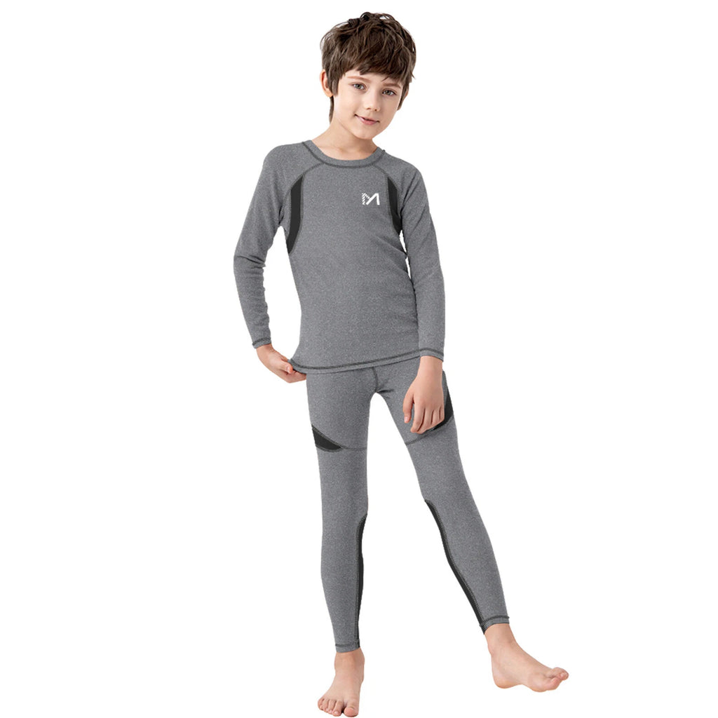 Kids Thermal Underwear for Boys, Long Johns Fleece Lined Set, Shirt & Pants