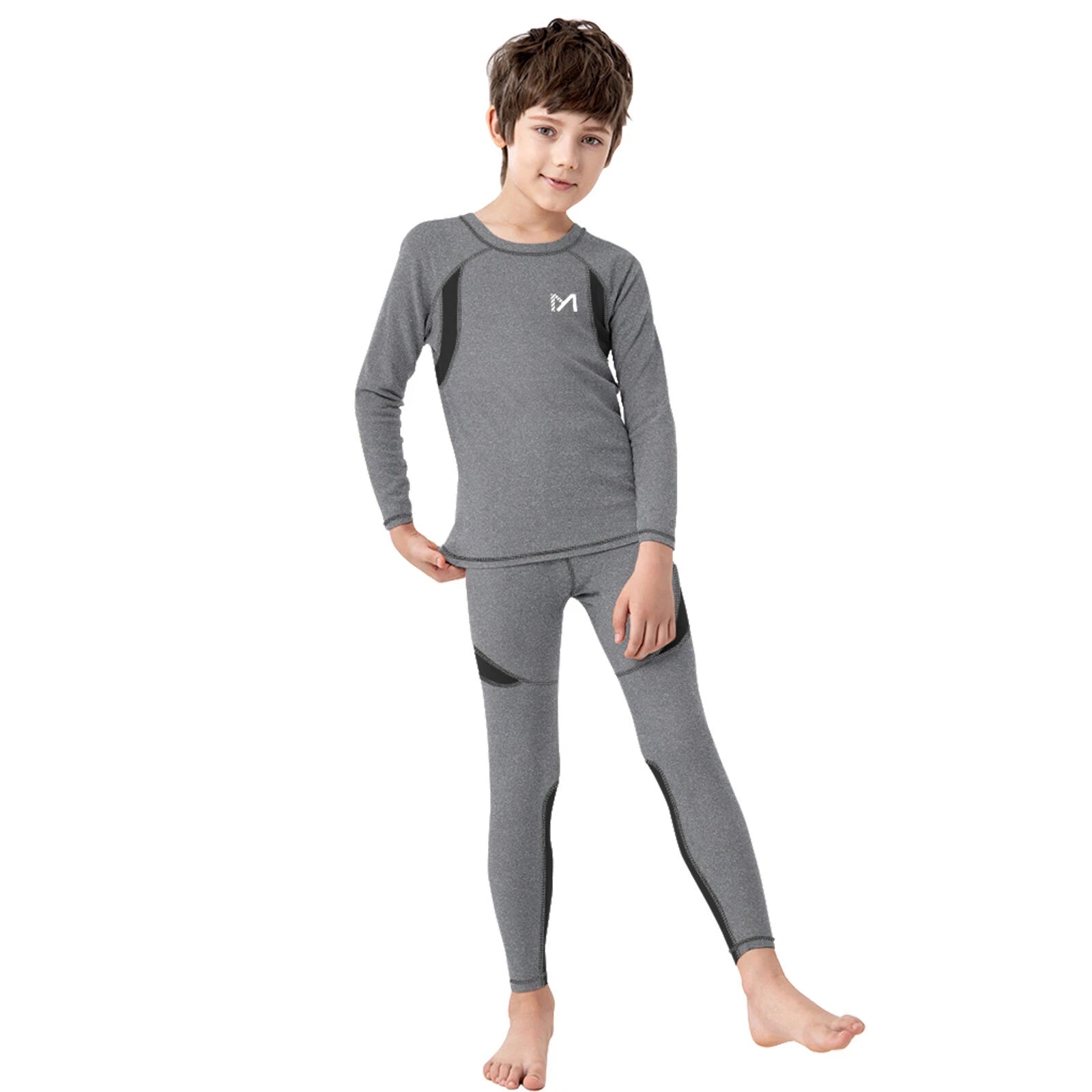 Kids Thermal Underwear for Boys, Long Johns Fleece Lined Set, Shirt & Pants