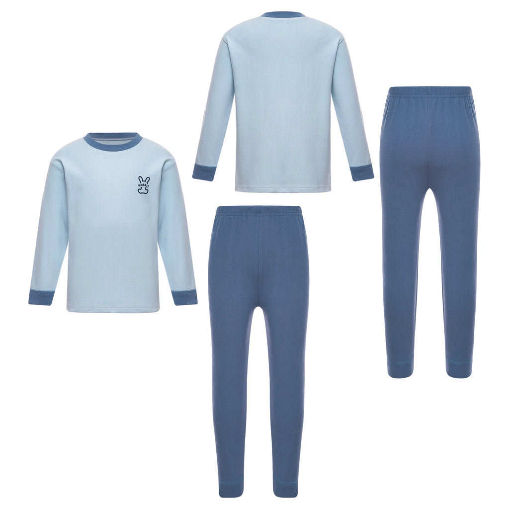 Kids Loungewear Crewneck Sleepwear Tops Pajama Set Casual Underwear T-shirt