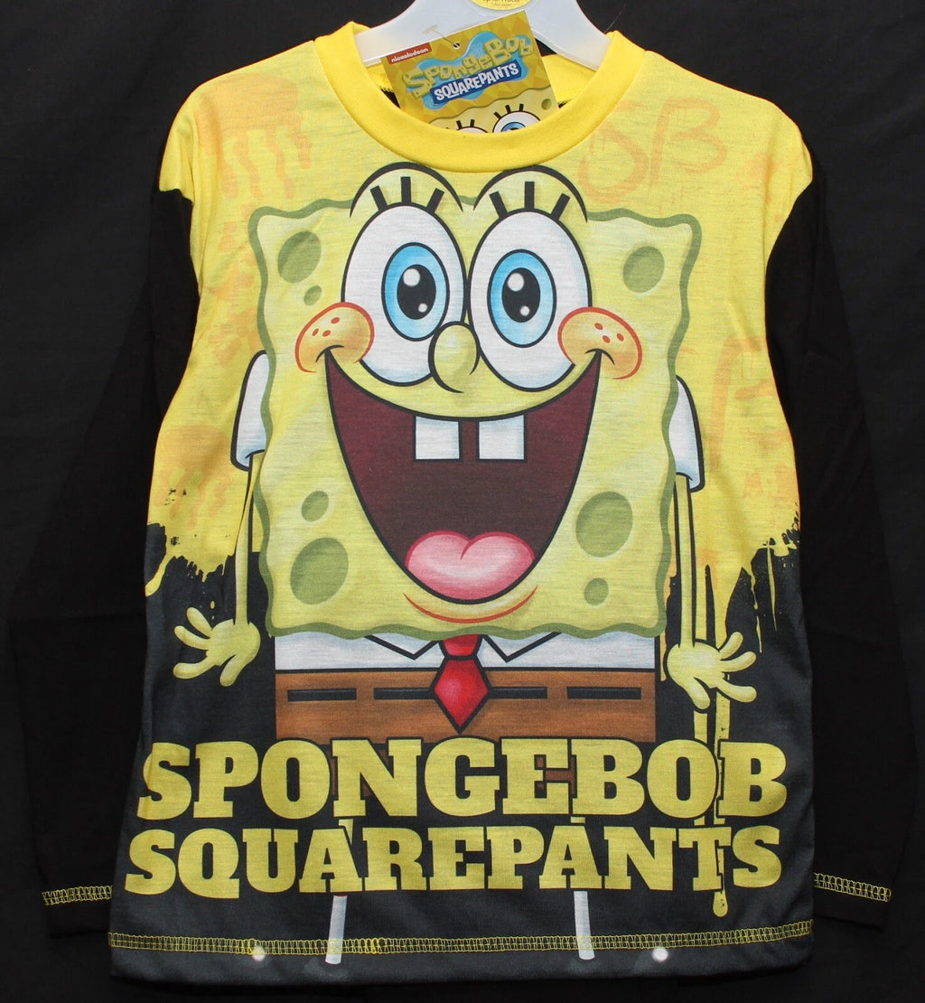 Boy's SPONGEBOB SQUAREPANTS Pyjamas / Long-Sleeved PJs - Sizes 4-10 Years