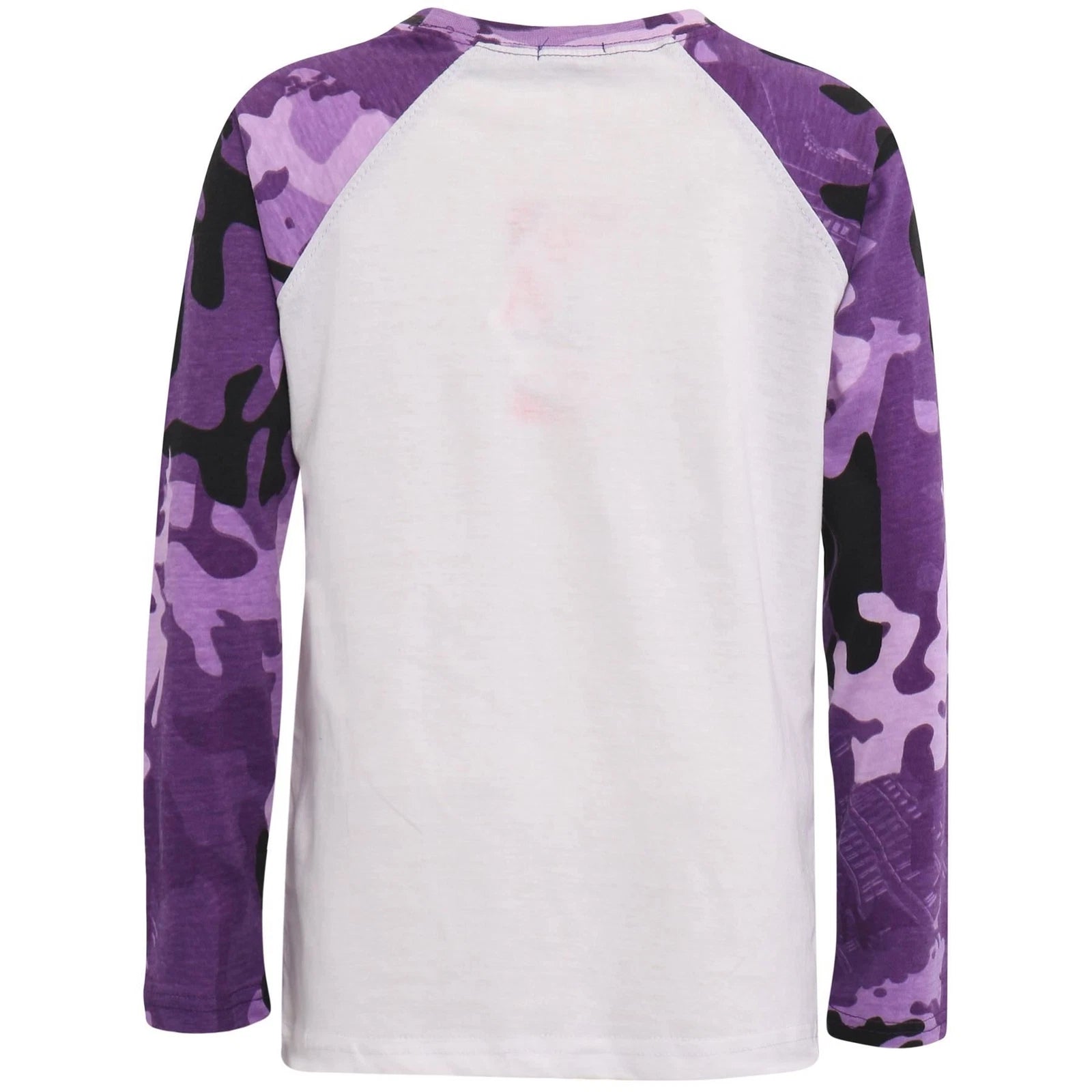 Kids Boys Girls Pyjamas Camouflage Contrast Purple Sleeves 2-13 Year