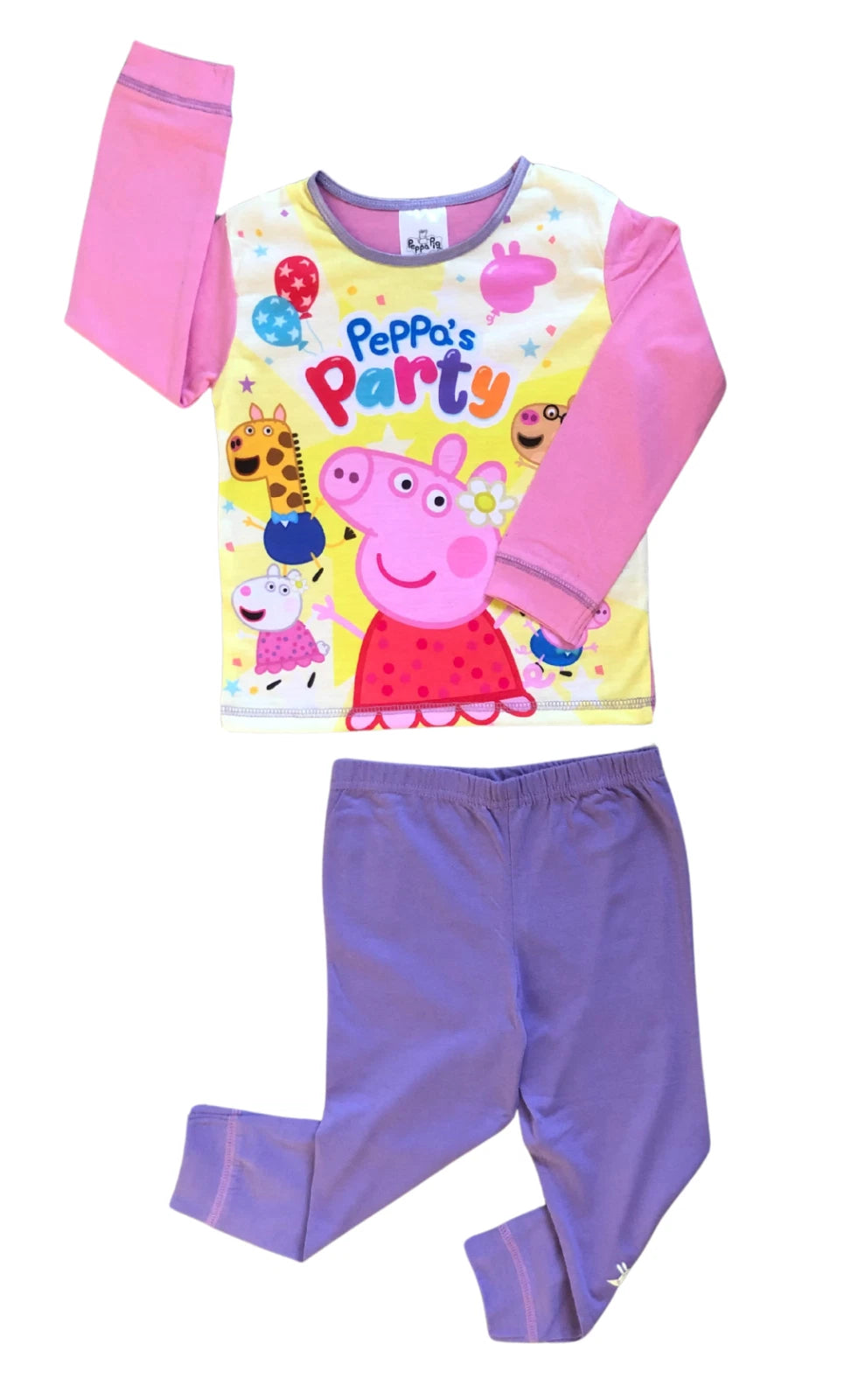 Girls Peppa Pig Toddler / Younger Pyjama Set Pink Size 18m- 5 Years Long Sleeved