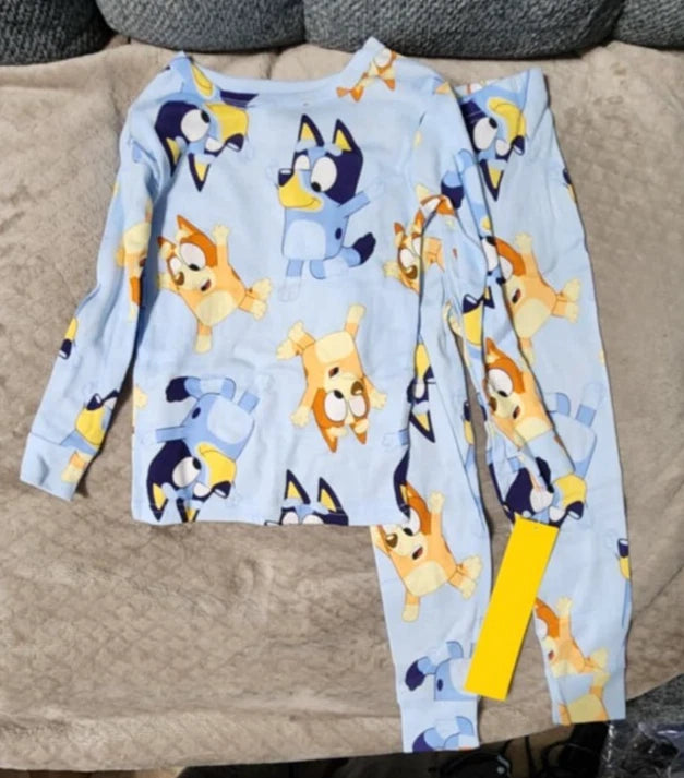 Toddler 2pc Bluey Cotton Pajama Set - Blue Or Green 5T New With Tags