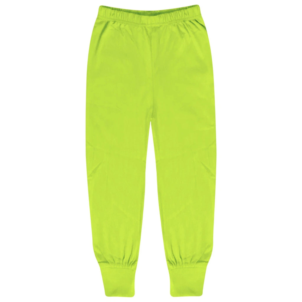 Kids Boys Girls Contrast Color Pjs Plain Stylish Pyjamas Set New Age 2-13 Years