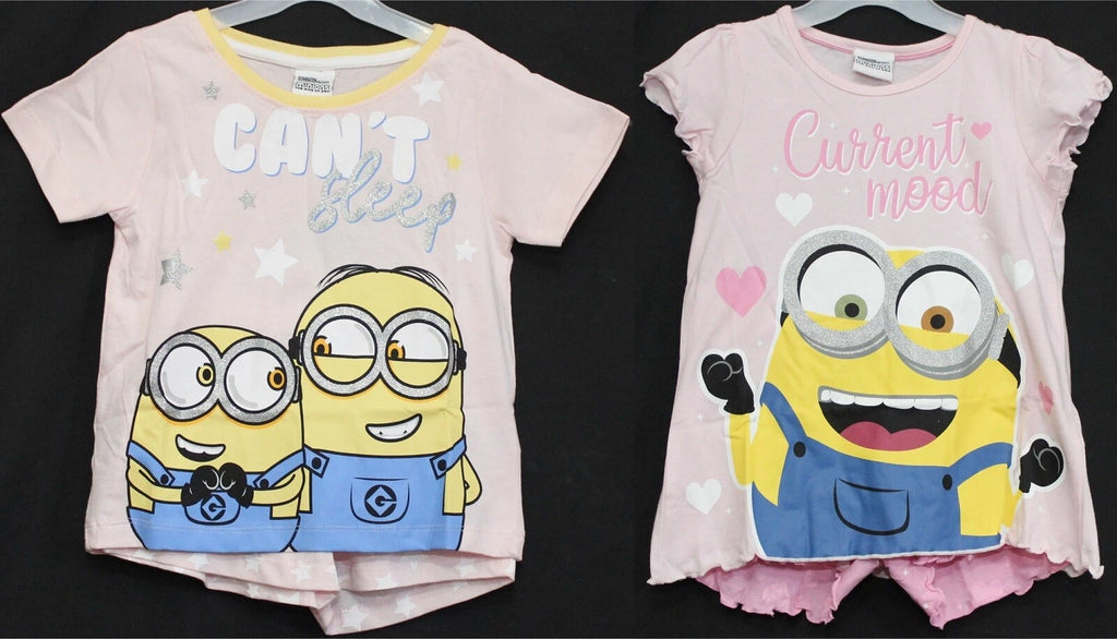 MINIONS Girl's Short Pyjamas/ DESPICABLE ME Shorty PJs in Sizes 2-10 years