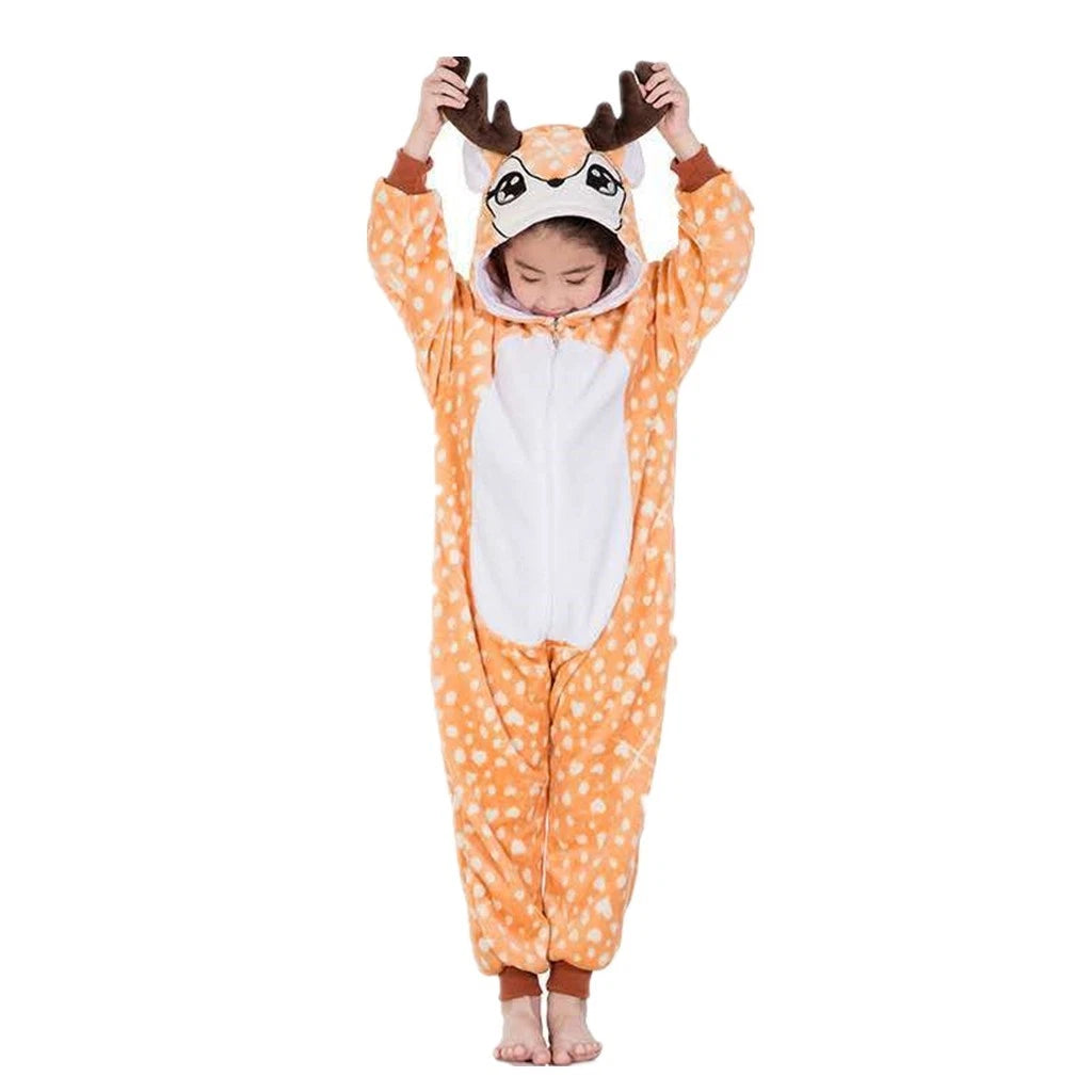 One-Piece Kid's Animal Pajamas Bathrobe Halloween Cosplay Costume Sleepwear