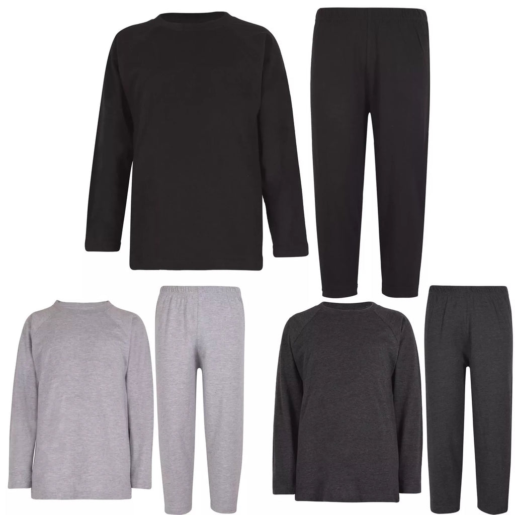 A2Z 4 Kids Girls Boys Raglan Sleeves Plain Pyjamas 2 Piece Comfort Sleepwear Set