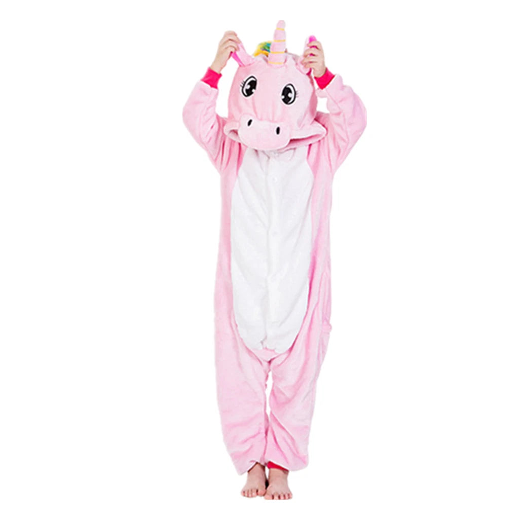 One-Piece Kid's Animal Pajamas Bathrobe Halloween Cosplay Costume Sleepwear