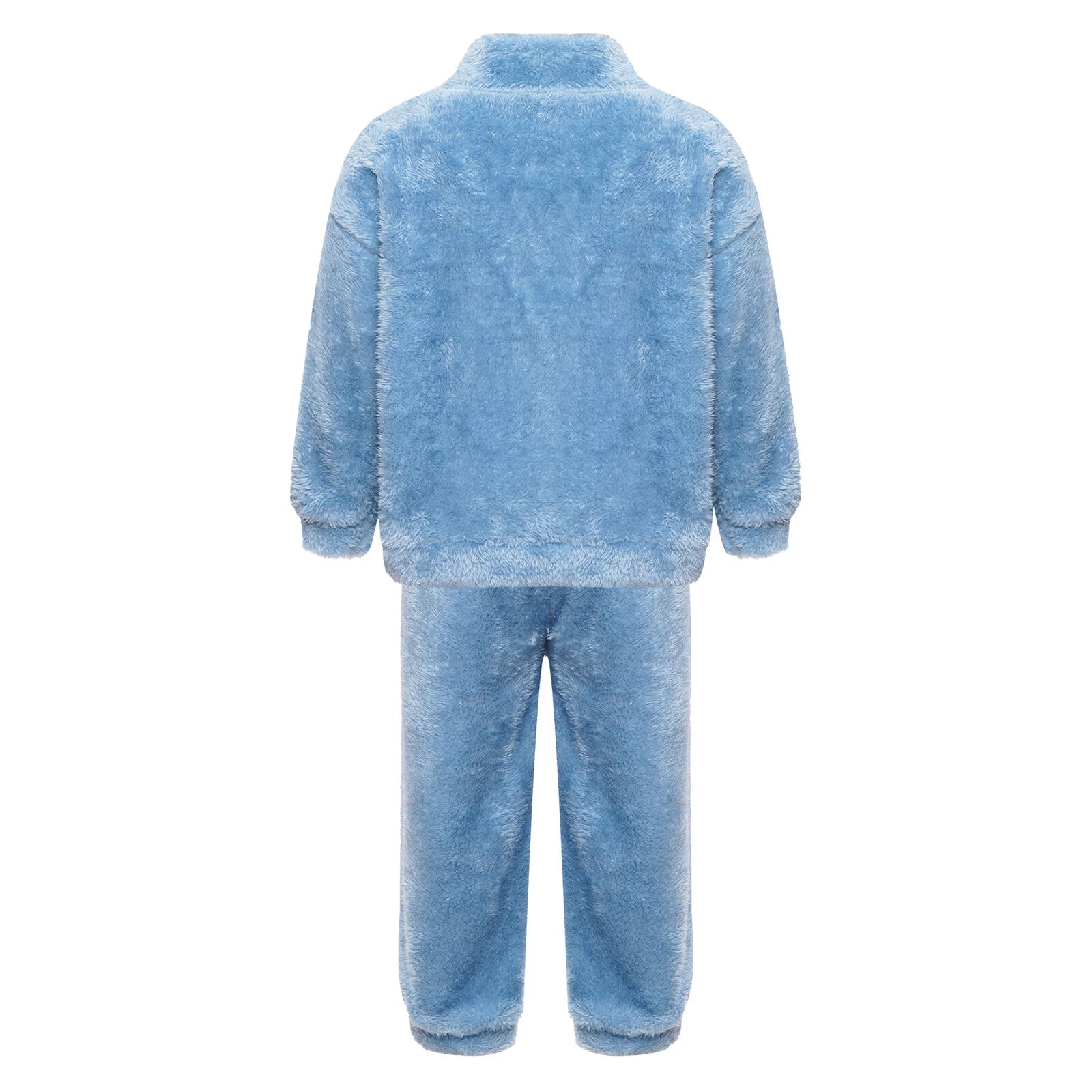 Girl Boy Sleepwear Zipper Pajamas Set Elastic Loungewear Outerwear Nightwear