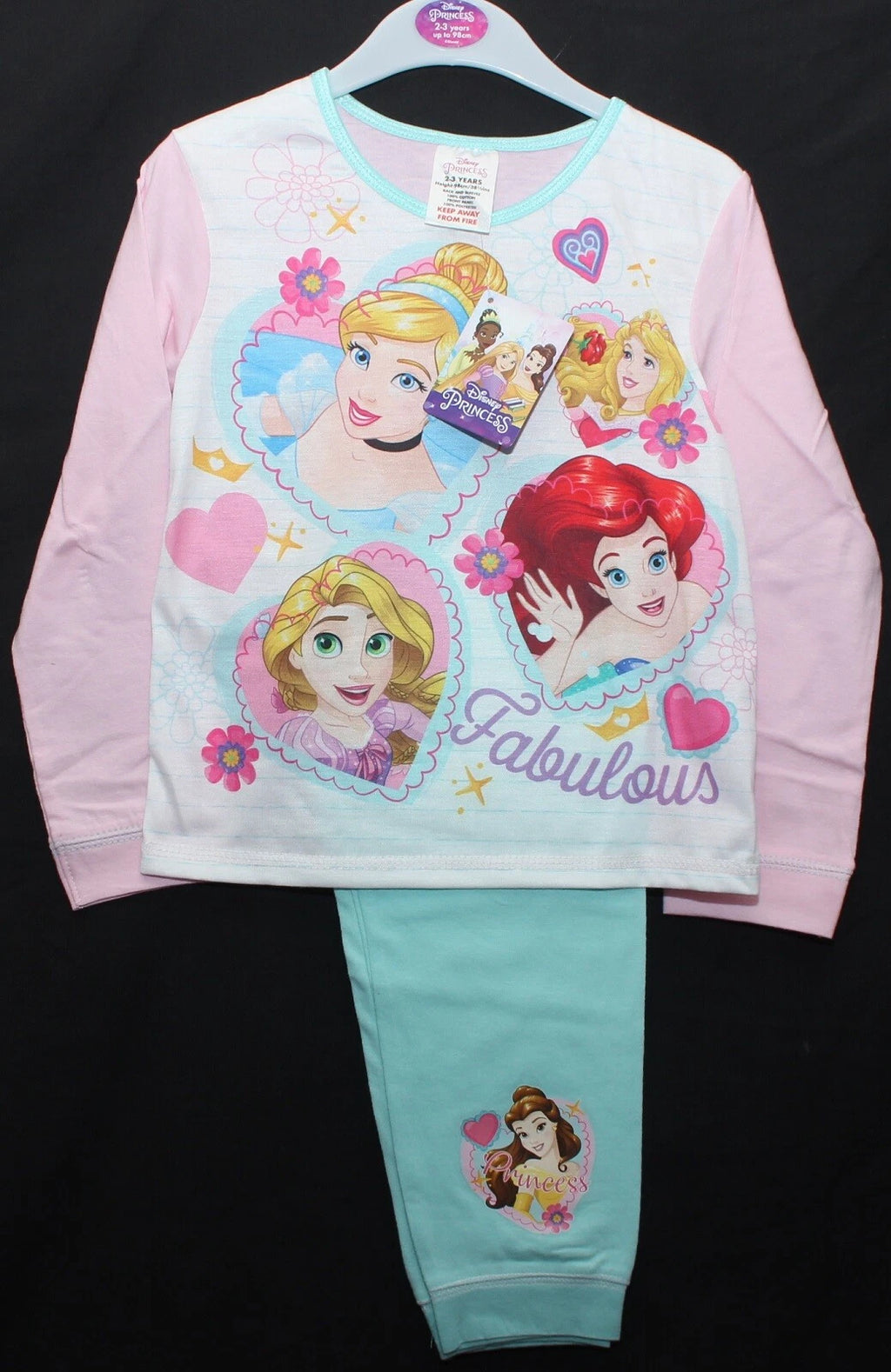 Girl's DISNEY PRINCESS Pyjamas / PJs in a Choice of 3 Styles - 18 months-5 years
