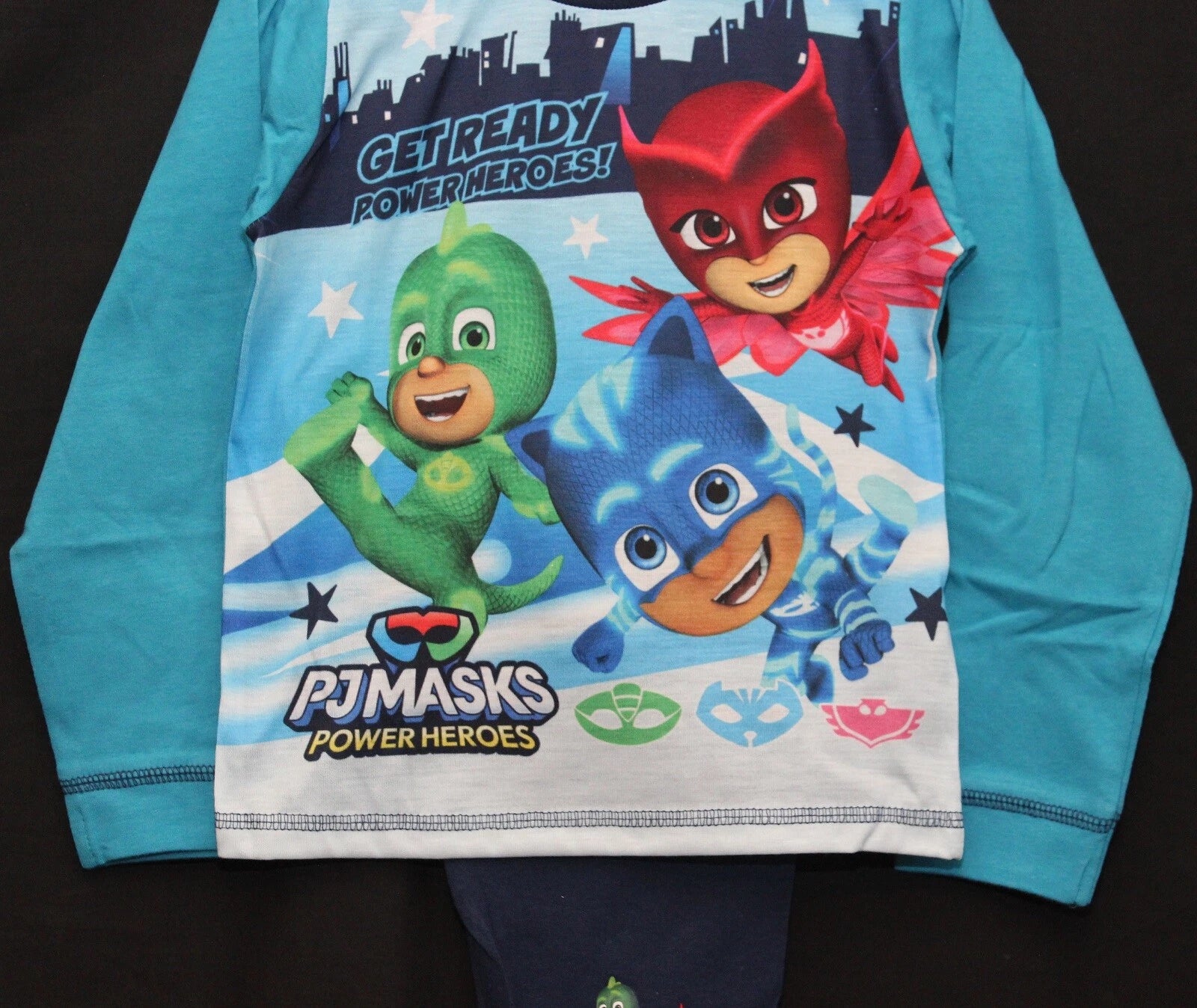 PJ MASKS Boys Pyjamas /Blue CATBOY, OWLETTE & GEKKO PJs -Sizes 18 Months-5 Years