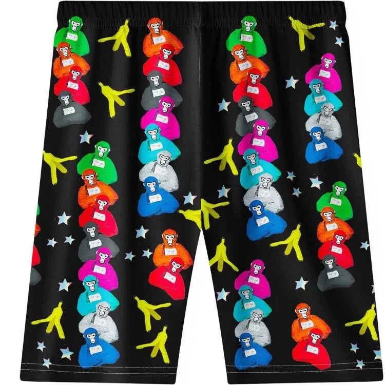 Gorilla monkey T Shirt Kids Monke Short Sleeve T-shirt Shorts Summer Pajama sets