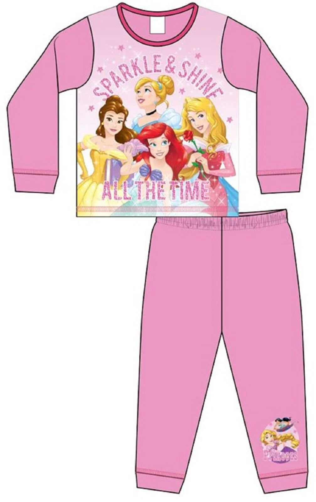 Girl's DISNEY PRINCESS Pyjamas / PJs in a Choice of 3 Styles - 18 months-5 years