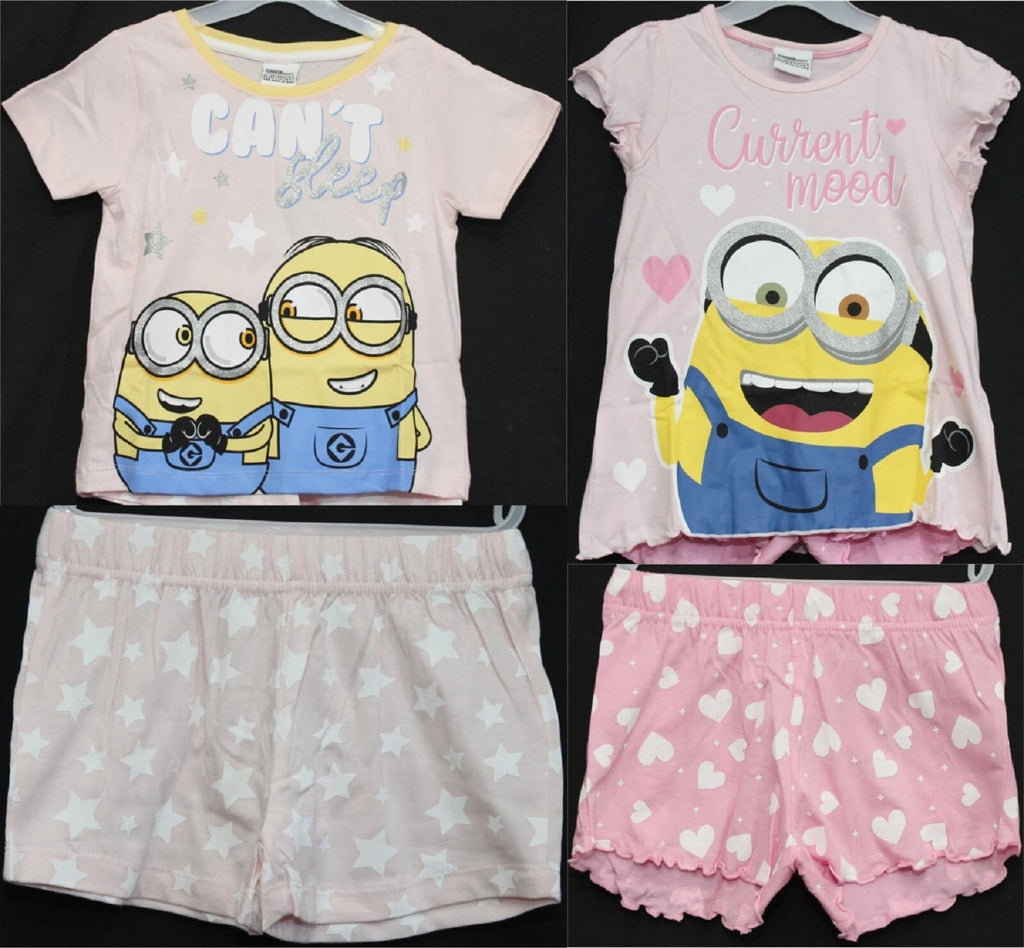 MINIONS Girl's Short Pyjamas/ DESPICABLE ME Shorty PJs in Sizes 2-10 years