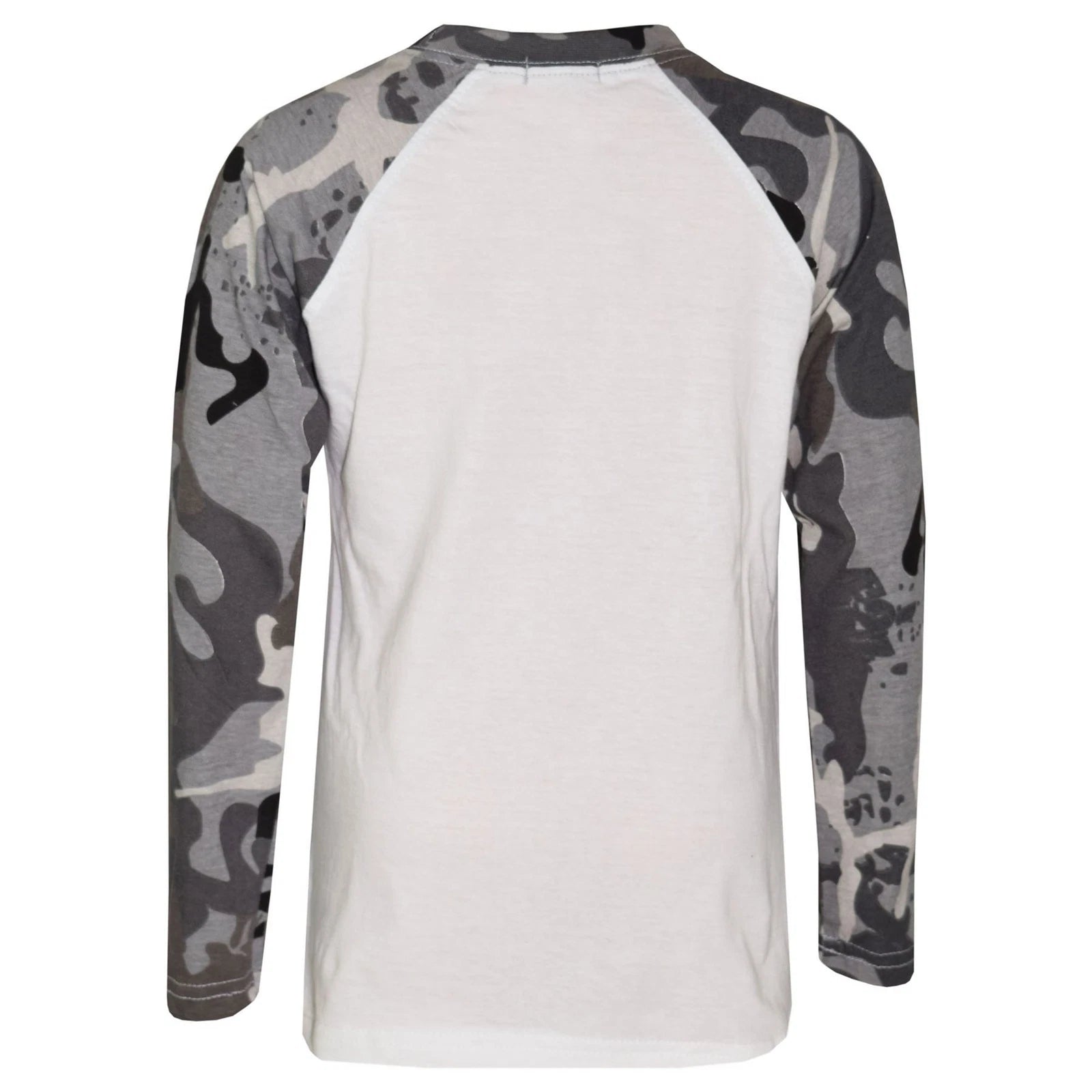 Kids Boys Girls Pyjamas Camouflage Contrast Charcoal Sleeves Nightwear 2-13Y