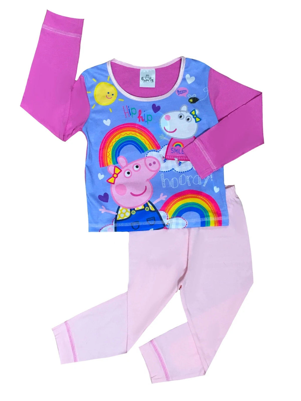Girls Peppa Pig Toddler / Younger Pyjama Set Pink Size 18m- 5 Years Long Sleeved