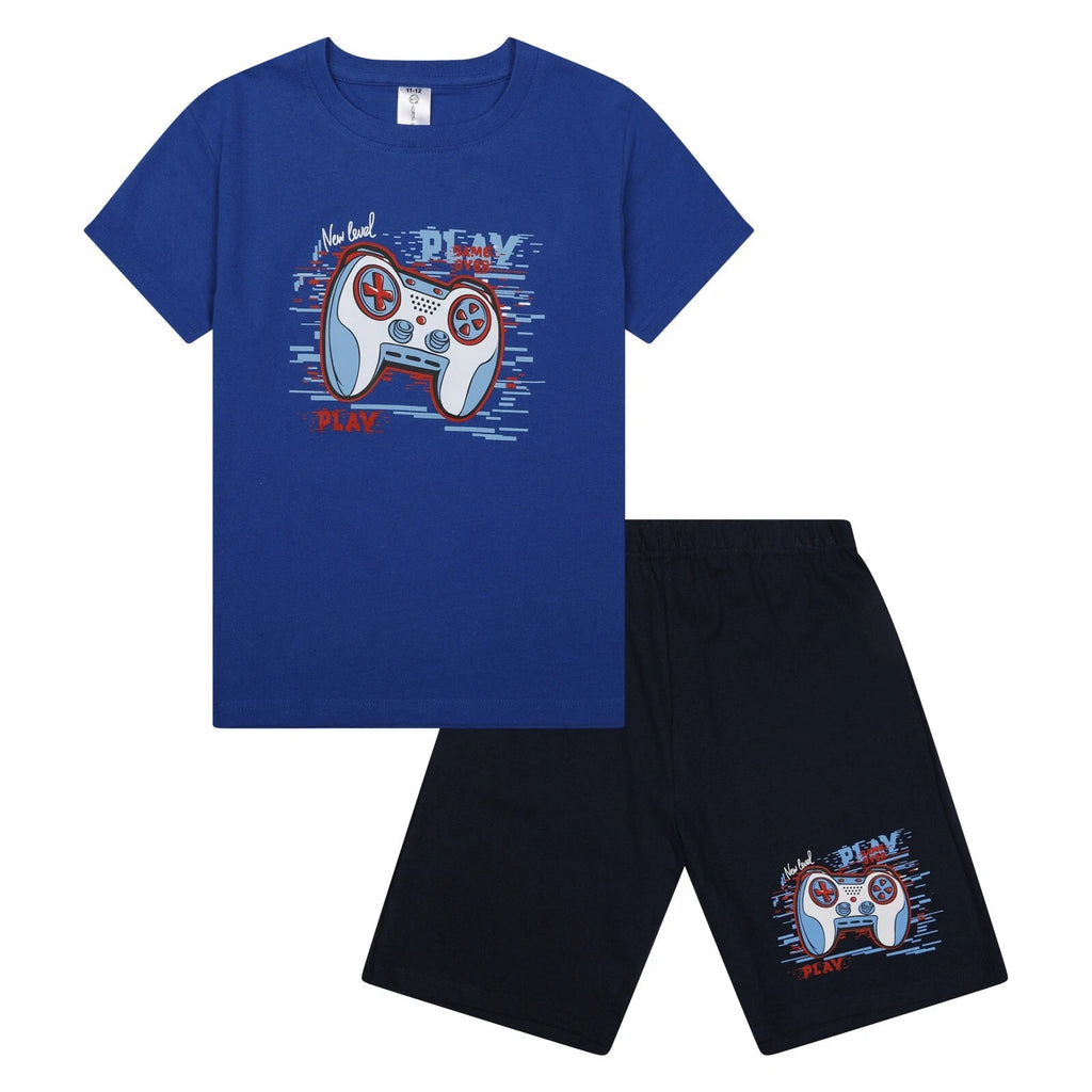 Boys Gamer Short Pyjama Set Kids Gaming Theme PJ Sets Nightwear 9 to 16 Years