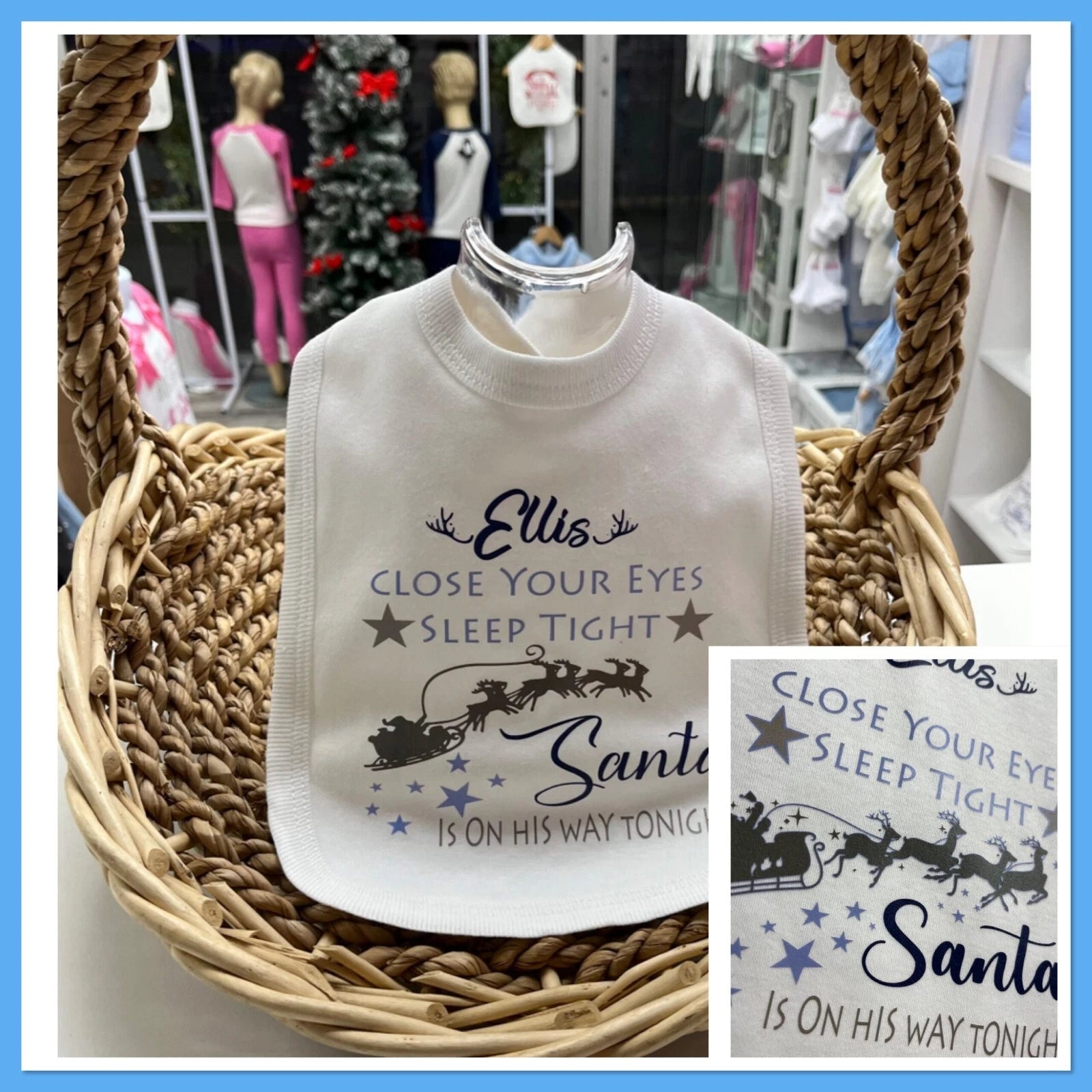 🎄 Personalised Boys Christmas Eve Pyjamas 0-10y Santa On Way Family Matching