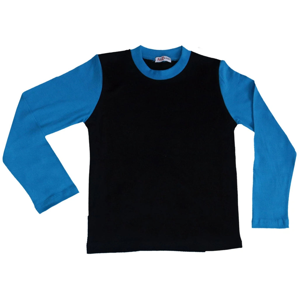 Kids Boys Girls Contrast Color Pjs Plain Stylish Pyjamas Set New Age 2-13 Years