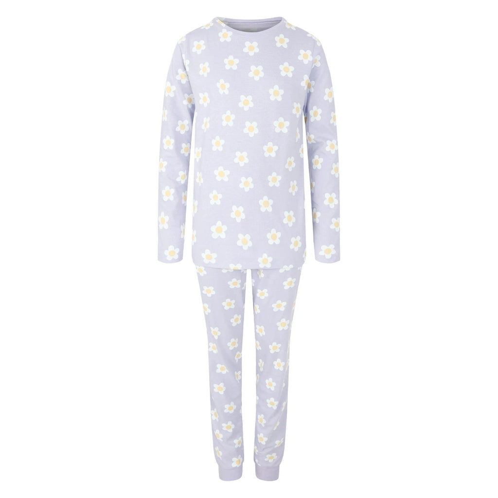 Girls Pyjamas Cotton Long Sleeve Cuffed Leg PJ Set Night Wear 9 to 14 Years BNWT