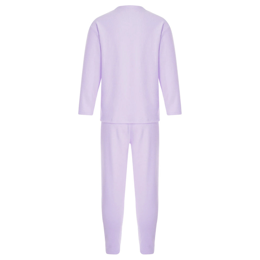 Kids Boys Girls Tees Elastic Top Pajamas Sleepwear Letter Print Set Thermal