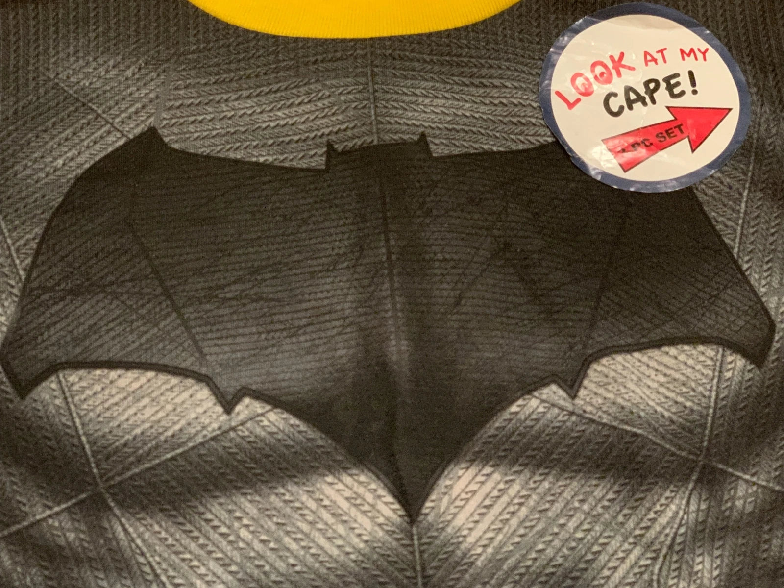 DC Comics Batman (Sz 7) Boys Character 3pc (Shirt, Pant, Cape) PJ Pajama Set