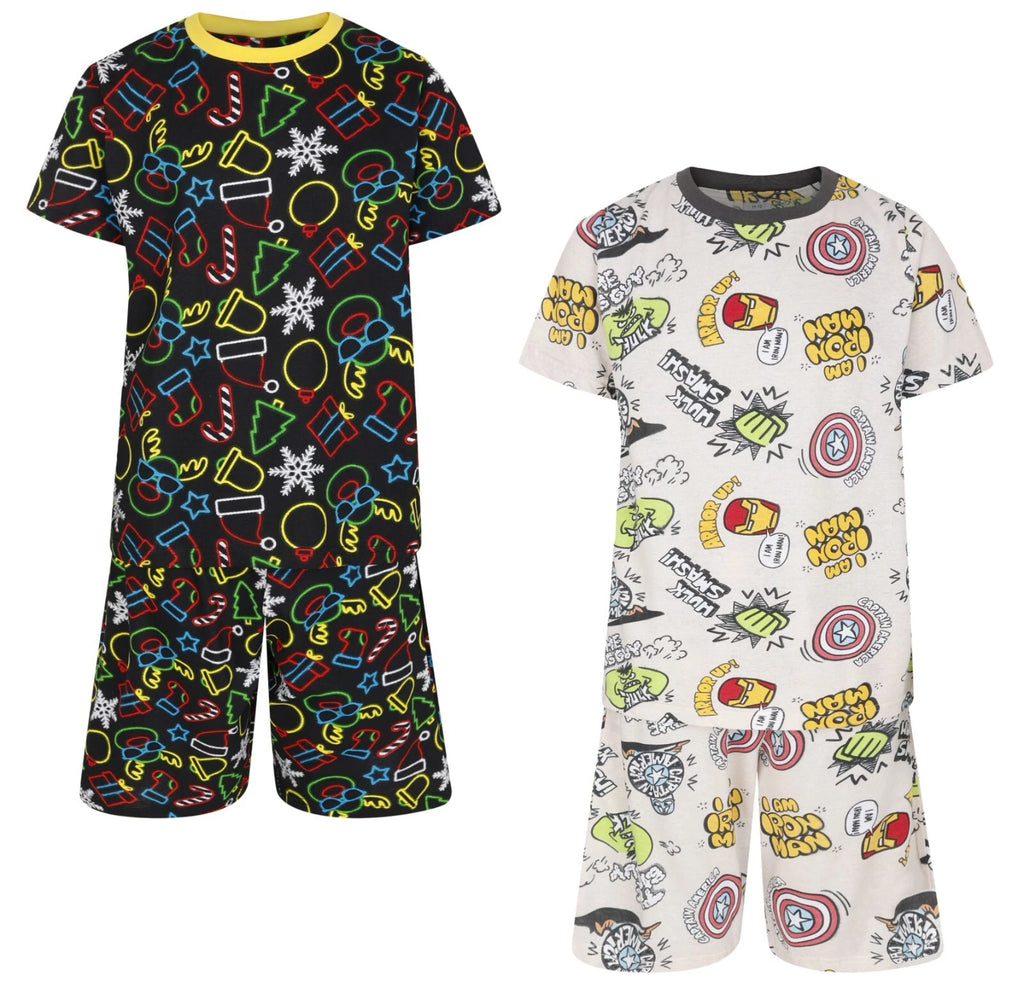 Boys Short Pyjamas Character Christmas PJ Sets Nightwear 9 10 11 12 13 14 15 16Y