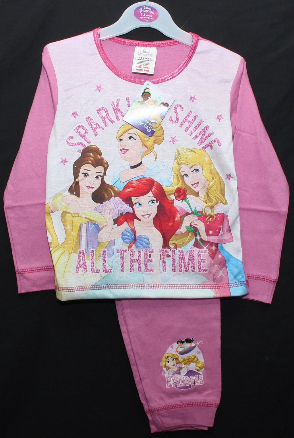 Girl's DISNEY PRINCESS Pyjamas / PJs in a Choice of 3 Styles - 18 months-5 years