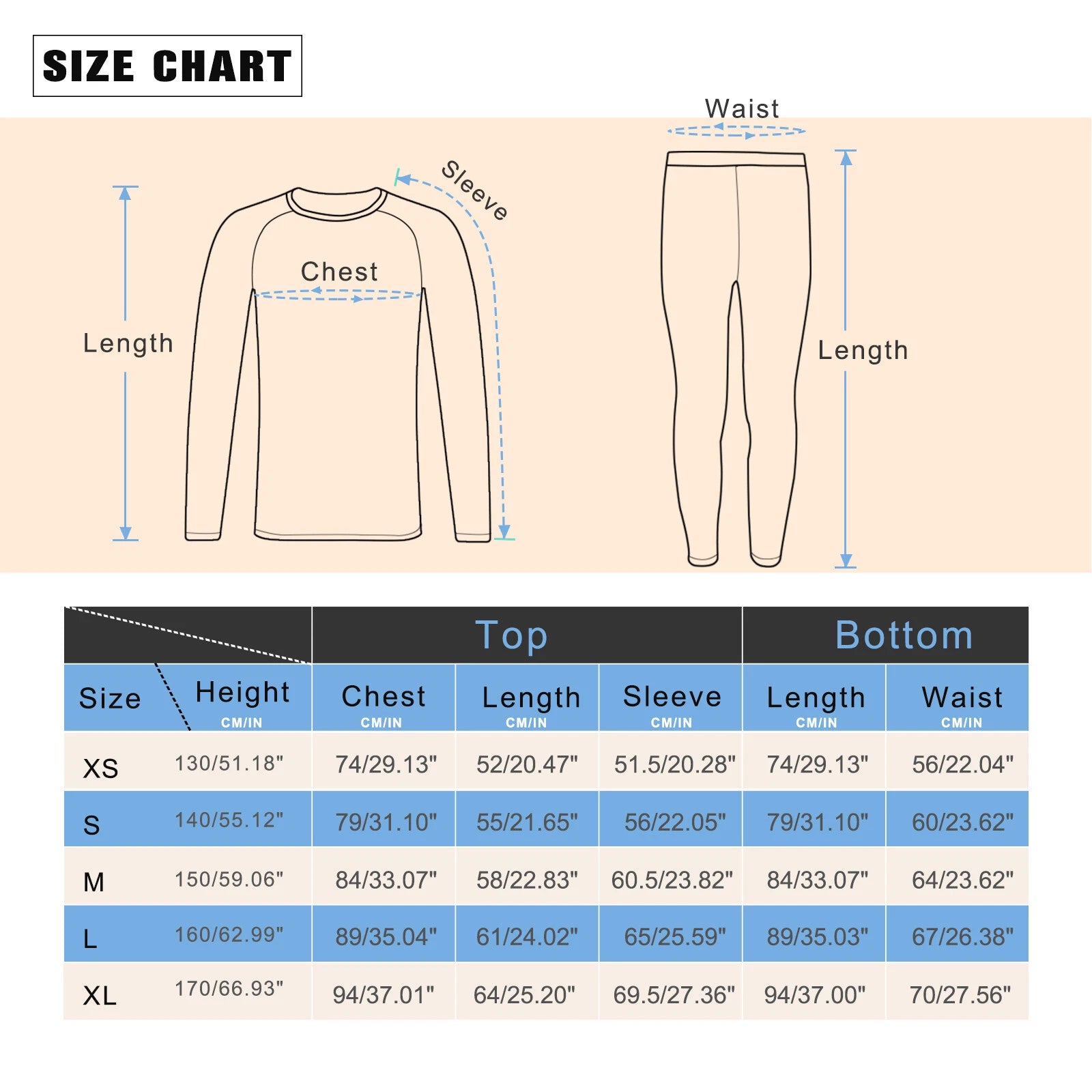 Kids Thermal Underwear Set Soft Fleece Lined Long Johns Warm Baselayer For Ski