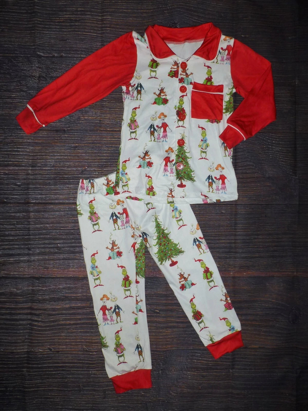 NEW Boutique Grinch Stole Christmas Girls Boys Pajamas