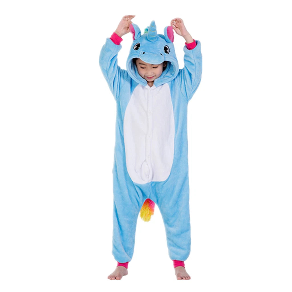 One-Piece Kid's Animal Pajamas Bathrobe Halloween Cosplay Costume Sleepwear