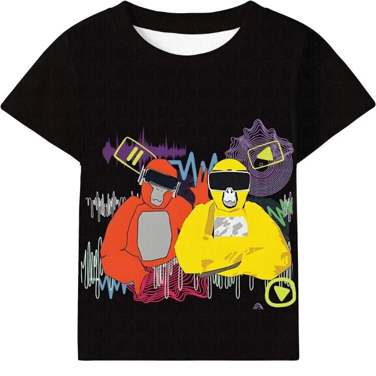 Gorilla monkey T Shirt Kids Monke Short Sleeve T-shirt Shorts Summer Pajama sets