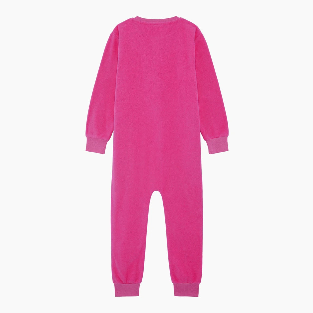 Girls Barbie 1Onesie One Piece Fleece Pyjamas Pink 3-10 Yrs Loungewear Sleepsuit